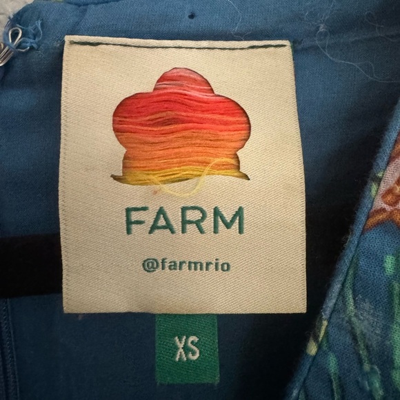 Farm Rio / Ocean Stories Mini Dress / Boho Floral Mini Dress XS - Picture 8 of 8